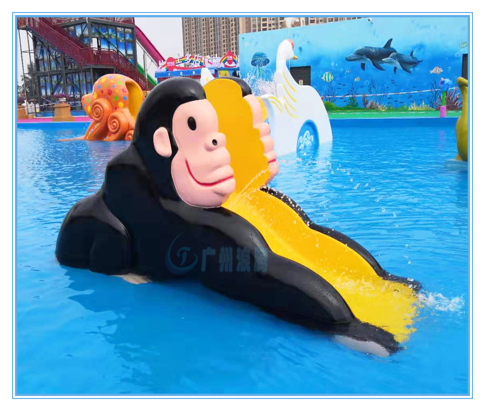 水上樂園設備，戲水小品，猴子滑梯
